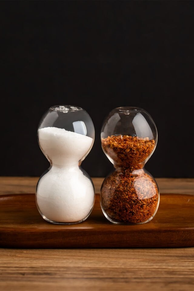 Porsima 3797 Cam 2li Tuzluk Biberlik Seti - 9,5x5cm