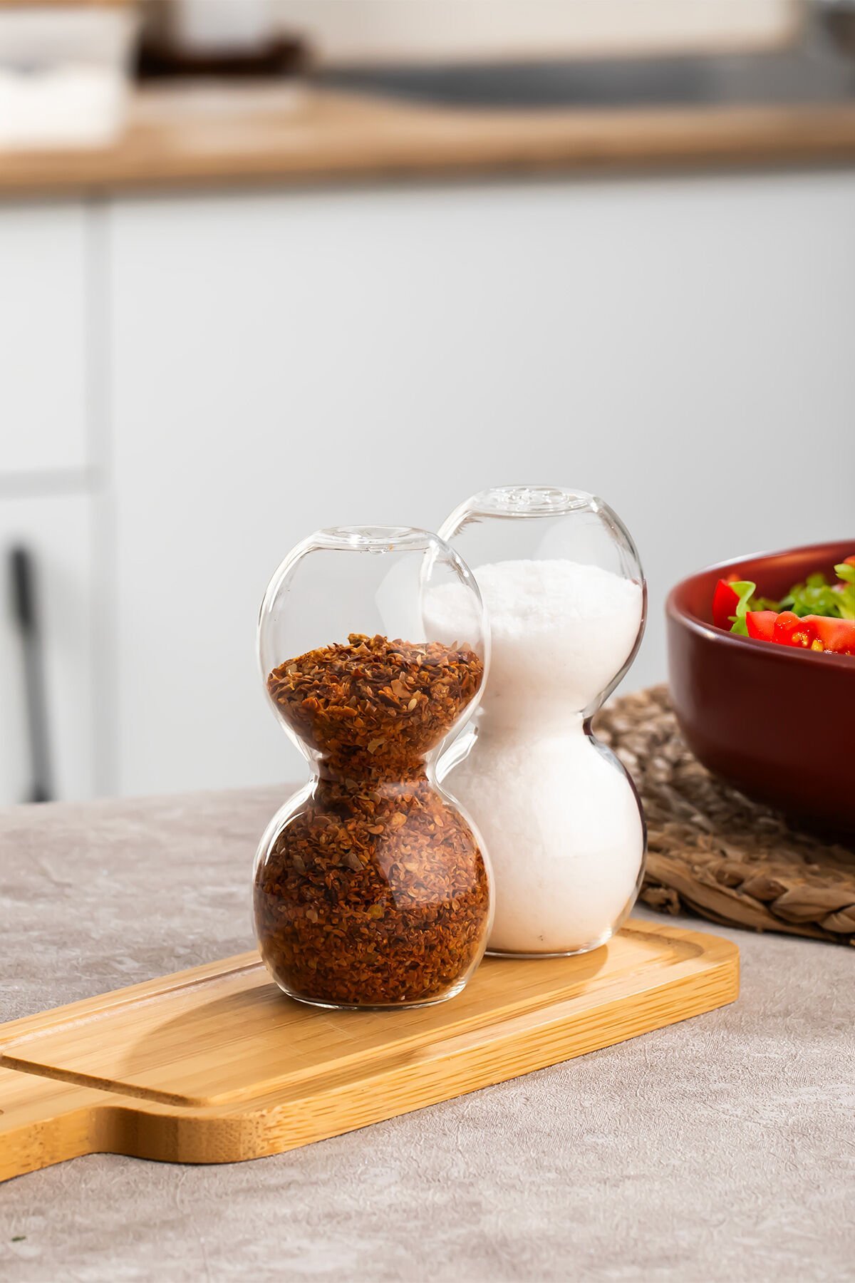 Porsima 3797 Cam 2li Tuzluk Biberlik Seti - 9,5x5cm