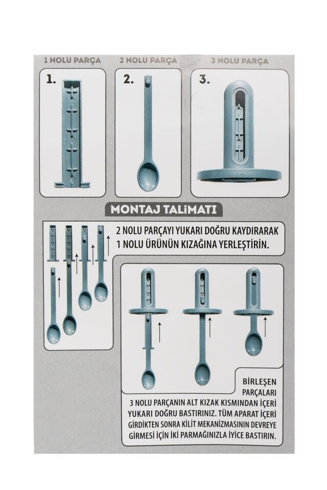 Porsima 4364 7li Kaydırmalı Kaşıklı Sızdırmaz Kapaklı Etiketli Baharatlık Seti - Saklama Kabı