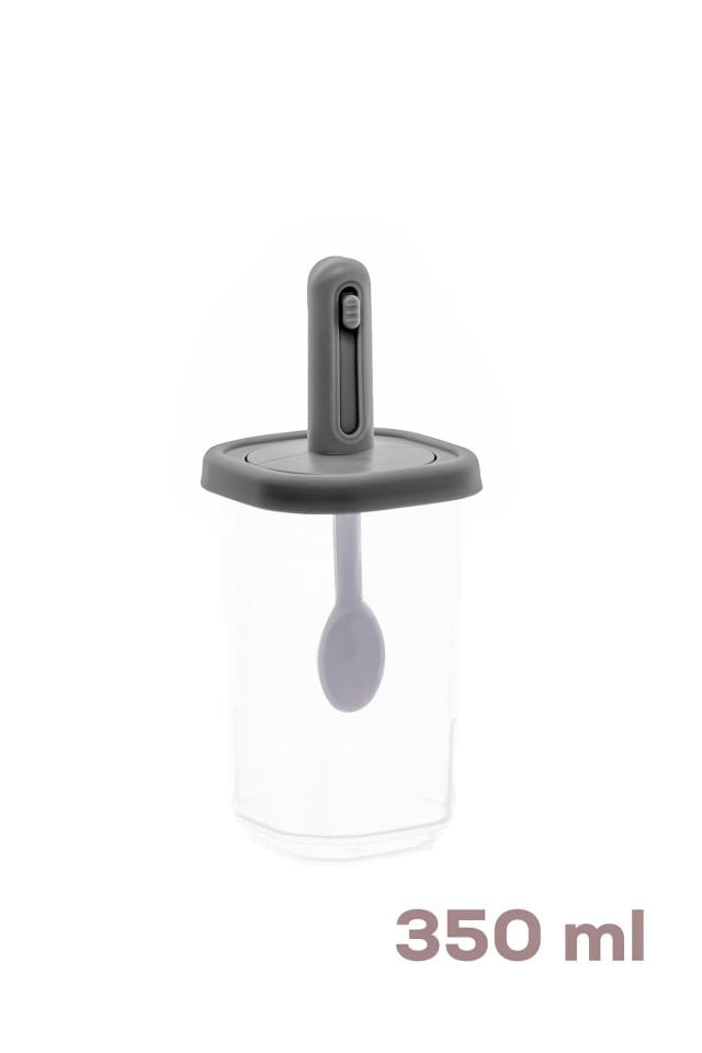 Porsima 4364 7li Kaydırmalı Kaşıklı Sızdırmaz Kapaklı Etiketli Baharatlık Seti - Saklama Kabı