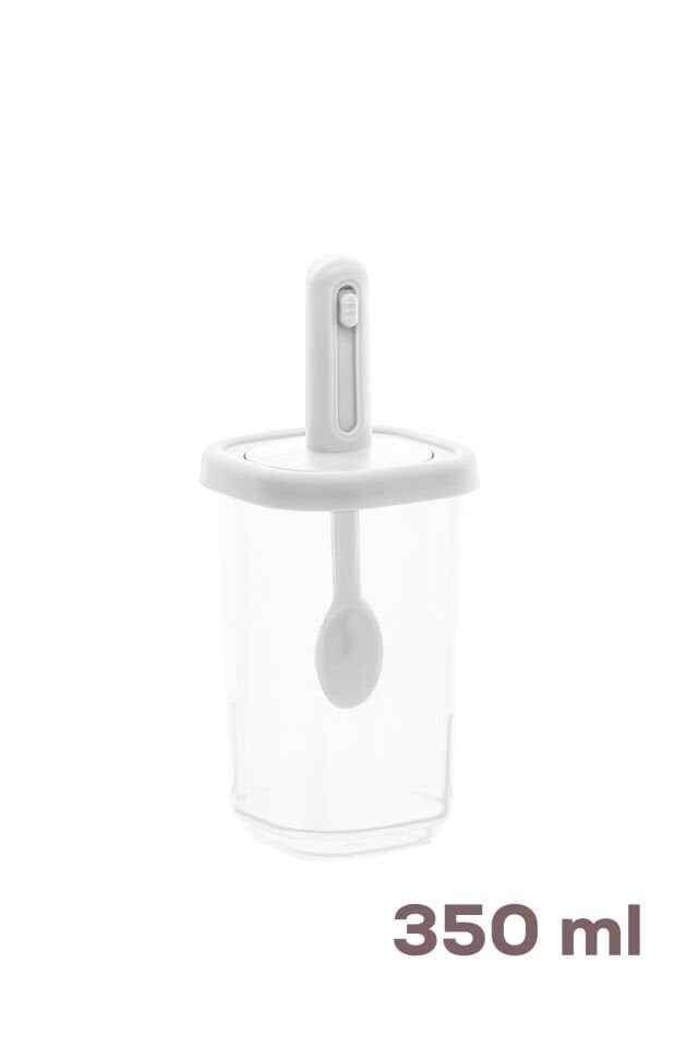 Porsima 4365 7li Kaydırmalı Kaşıklı Sızdırmaz Kapaklı Etiketli Baharatlık Seti - Saklama Kabı