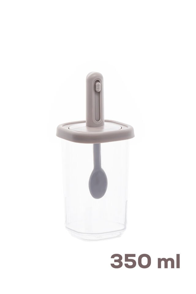 Porsima 4366 7li Kaydırmalı Kaşıklı Sızdırmaz Kapaklı Etiketli Baharatlık Seti - Saklama Kabı