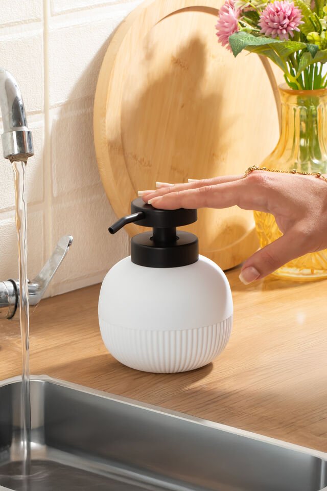 Porsima 3119 Banyo ve Mutfak Sıvı Sabunluk 450ML Beyaz