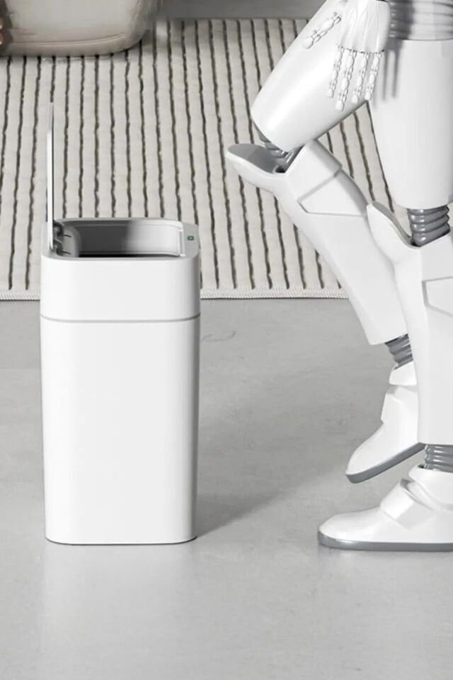 Porsima Me02 Hareket Sensörlü Sessiz Kapatma Çöp Kutusu Banyo Mutfak Çöp Kovası Kapaklı Banyo Çöp Kovası18Lt