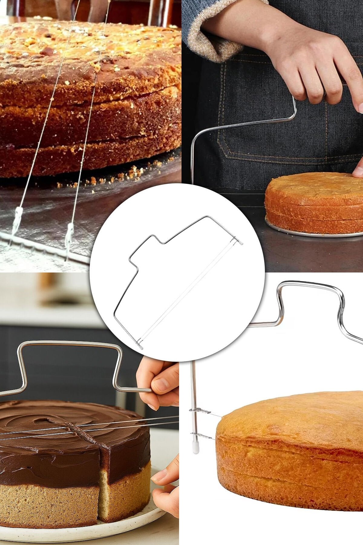 Porsima Ivo-PST156 2 Telli Paslanmaz Ayarlanabilir Pasta Kesici – Kek Katmanı Dilimleme Teli