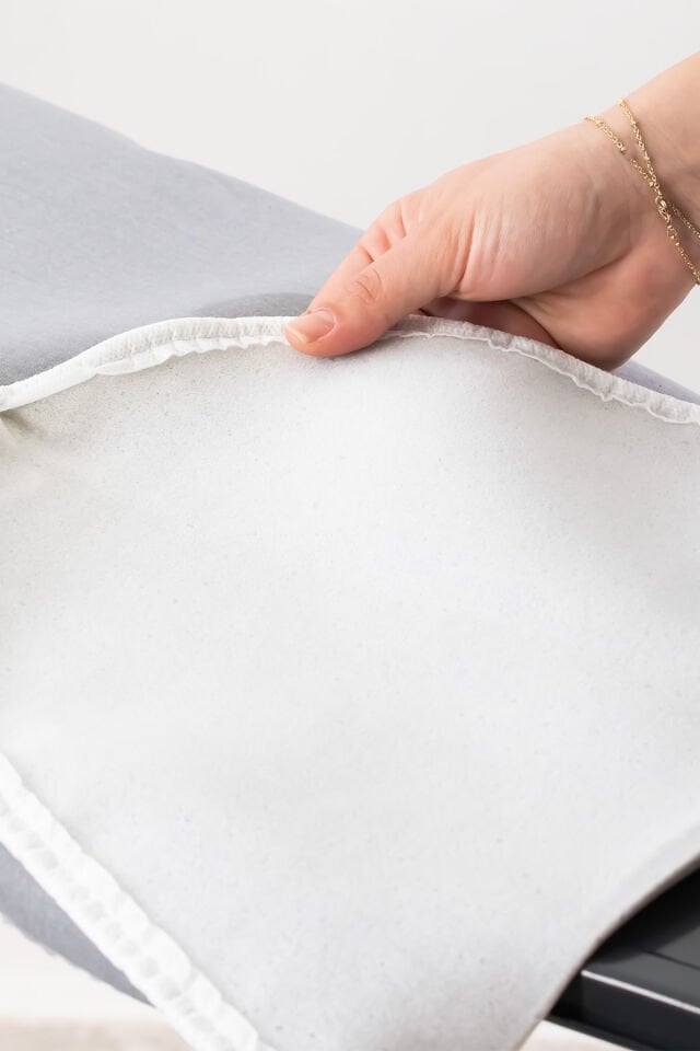 Porsima Isıya Dayanıklı 100% Pamuk Süngerli Ütü Masası Kılıfı - Buharlı Ütüleme Uyumlu 120x40cm