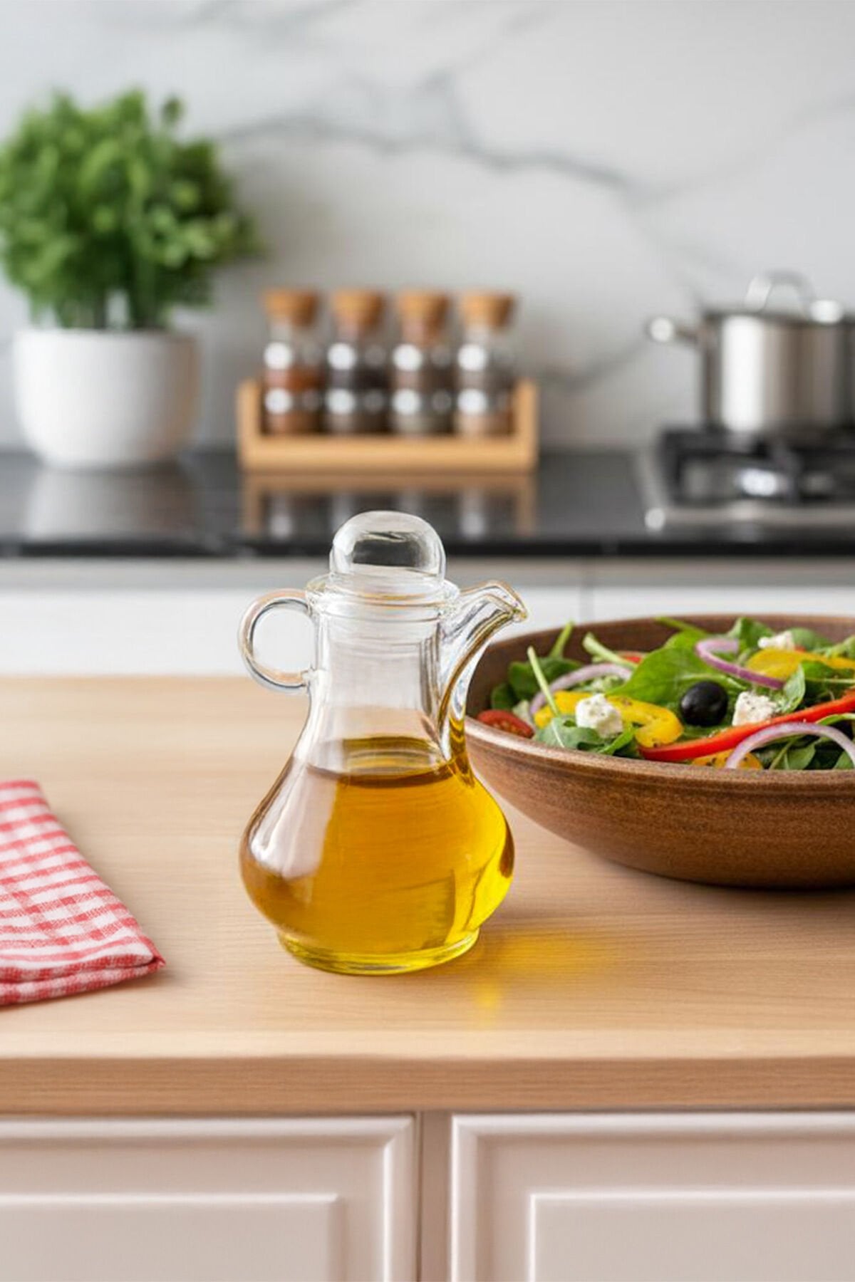 Porsima Pbt-570 Kapaklı Akrilik Yağlık Sirkelik Yağdanlık 80 ml