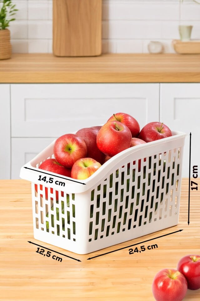 Porsima Org-23 6lı Çok Amaçlı Plastik Dolap Içi Düzenleyici Saklama Kutusu Organizer Sepet - Beyaz