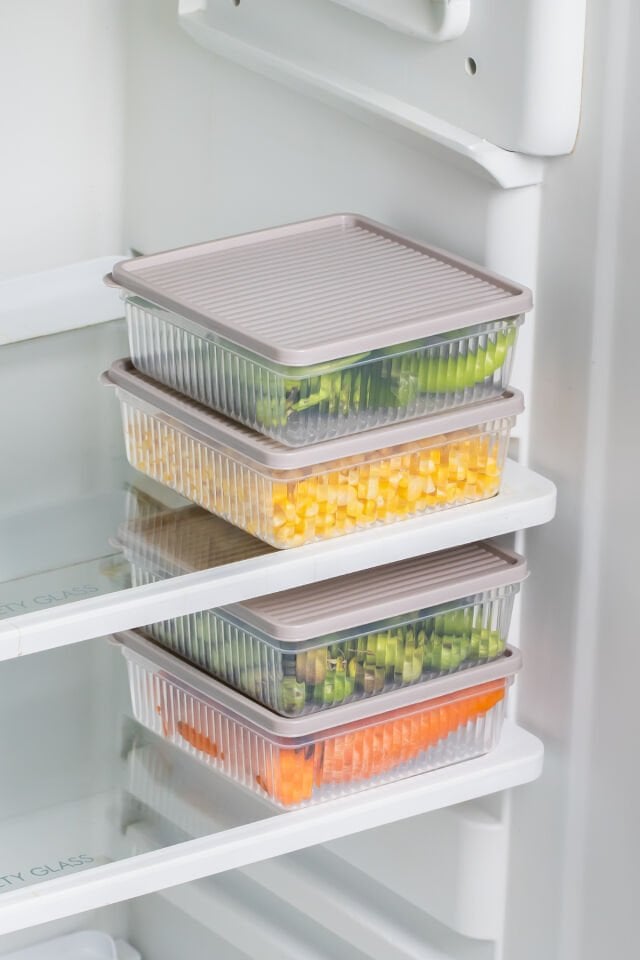 Porsima 5306 4lü Buzdolabı ve Difriz Düzenleyici Saklama Kabı Seti - BPA İçermez, Mikrodalga Uyumlu, Kapaklı, Gıda Saklama Kabı, Kapicino, 1 Lt