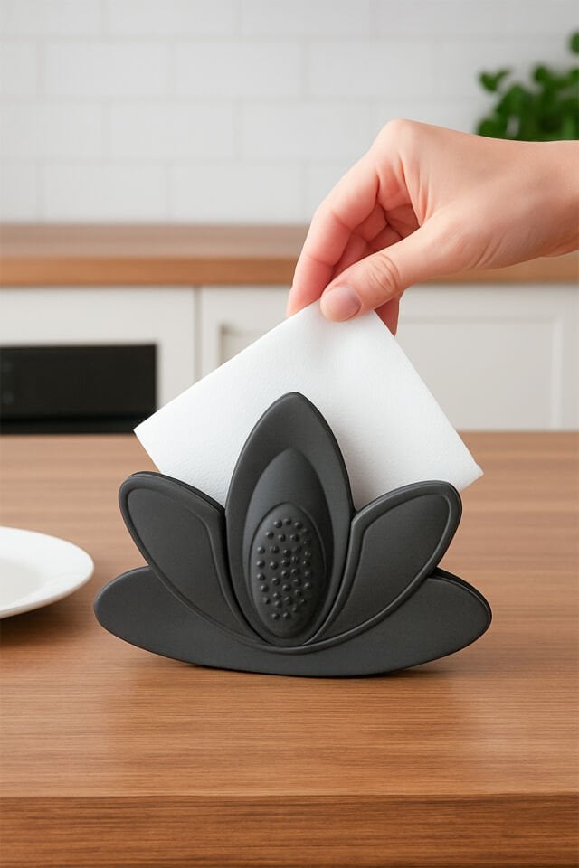 Porsima L-0344 Dekoratif Kağıt Havluluk Masa Üstü Havlu Kağıtlık Peçetelik 4x12cm