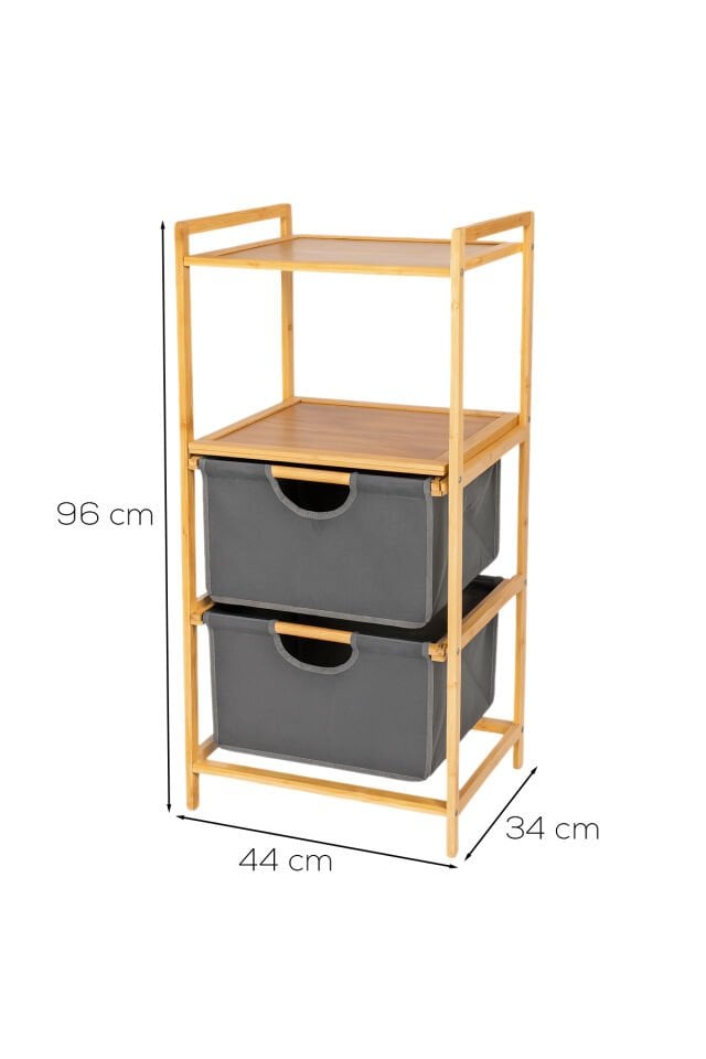 Porsima Pbt-714 Ahşap Bambu Banyo Mutfak Organizeri 3 Raflı Çok Amaçlı Banyo Mutfak Düzenleyici Organizer Banyo Mutfak Dolabı Sebzelik Organizeri