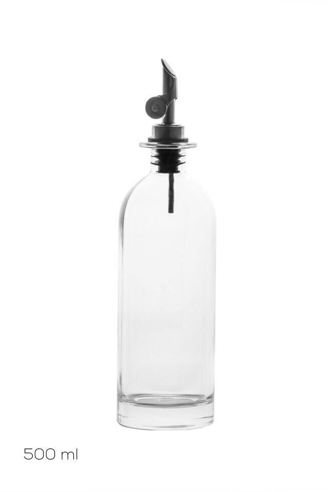 Porsima 3890 Gold Sızdırmaz Kapaklı Cam Yağlık Sirkelik Yağdanlık 500 ml