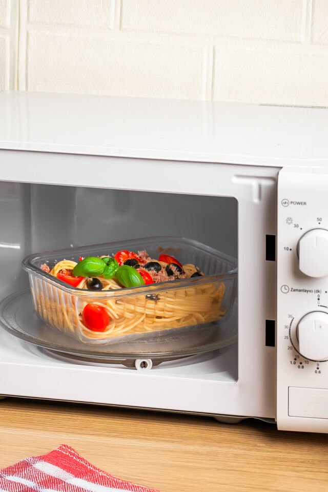 Porsima SD-12-FGY Kilitli Sızdırmaz Kapaklı Hava Tahliye Contalı Çok Amaçlı Cam 3lü Erzak Yiyecek Saklama Kabı Seti - 1030-620-330ml