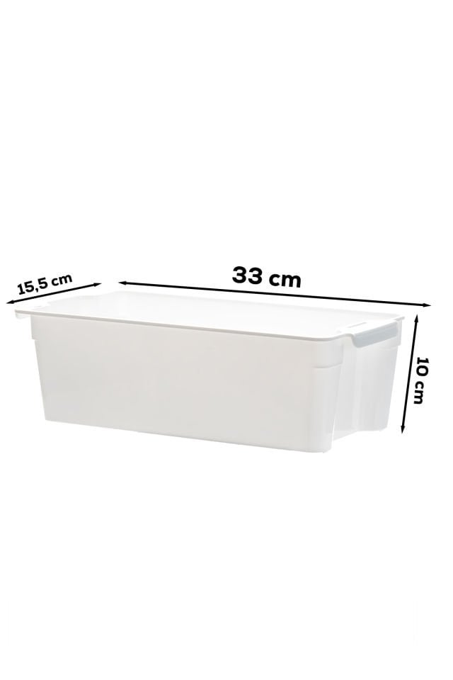 Porsima 228 Çok Amaçlı Buzdolabı Düzenleyici Dolap içi Organizer 4lü Buzdolabı Sepeti Beyaz