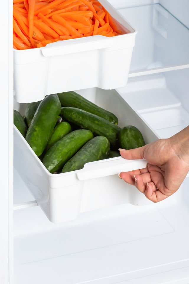 Porsima 229 Çok Amaçlı Buzdolabı Düzenleyici Dolap içi Organizer 4'lü Buzdolabı Sepeti Beyaz