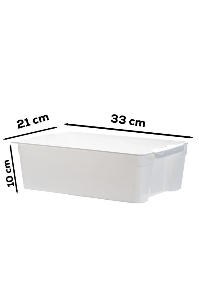 Porsima 229 Çok Amaçlı Buzdolabı Düzenleyici Dolap içi Organizer 4'lü Buzdolabı Sepeti Beyaz