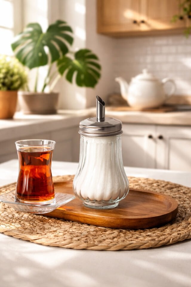 Porsima Dhz90131 Cam Akıtmalı Salla Dök Şekerlik - Toz Şekerlik - 200ml Şeffaf