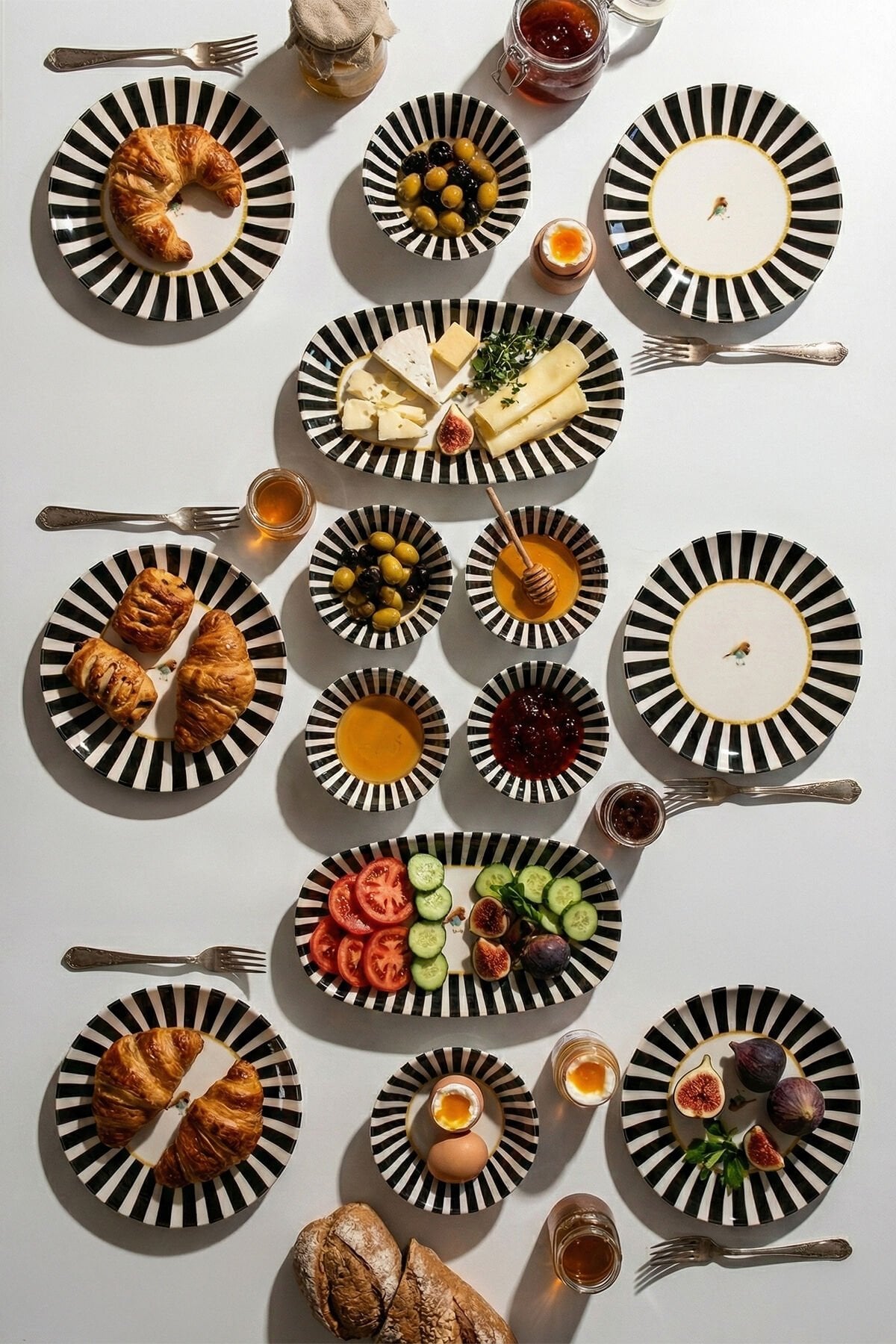 Porsima 4273 Pure 14 Parça Porselen Kahvaltı Seti 6 Kişilik Kahvaltı Takımı