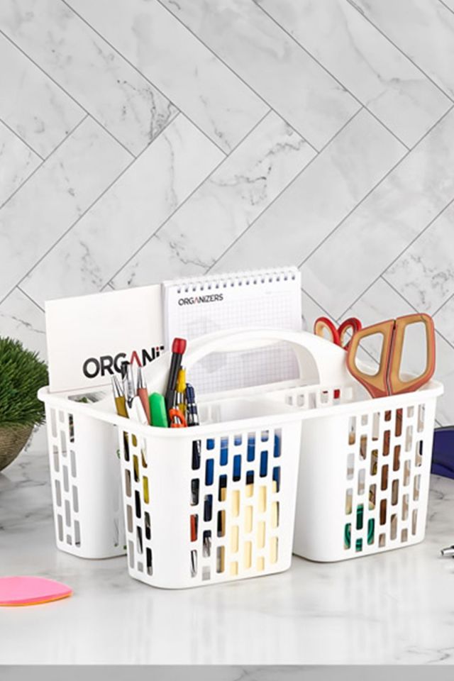 Porsima 8114 ORG-51 3 Bölmeli Düzenleyici Sepet - Çok Amaçlı Organizer - Beyaz