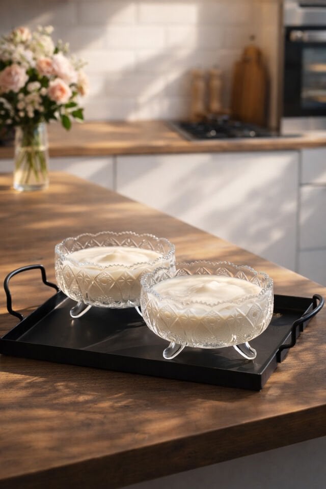 Porsima RYGX074-2 Dream Bowl 6lı Ayaklı Cam Kase Puding Tatlı Ve Dondurma Kasesi Lokumluk Şekerlik Kase Seti Çerez Kasesi 11x11Cm