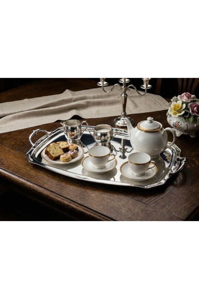 Özkent K-642 Gelincik Büyük Boy Çay Servis Sunum Tepsisi