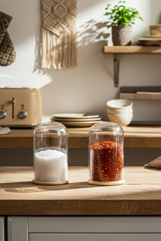 Porsima Hf009001 2li Cam Tuzluk Biberlik Karabiberlik Seti 5x8,5cm Şeffaf