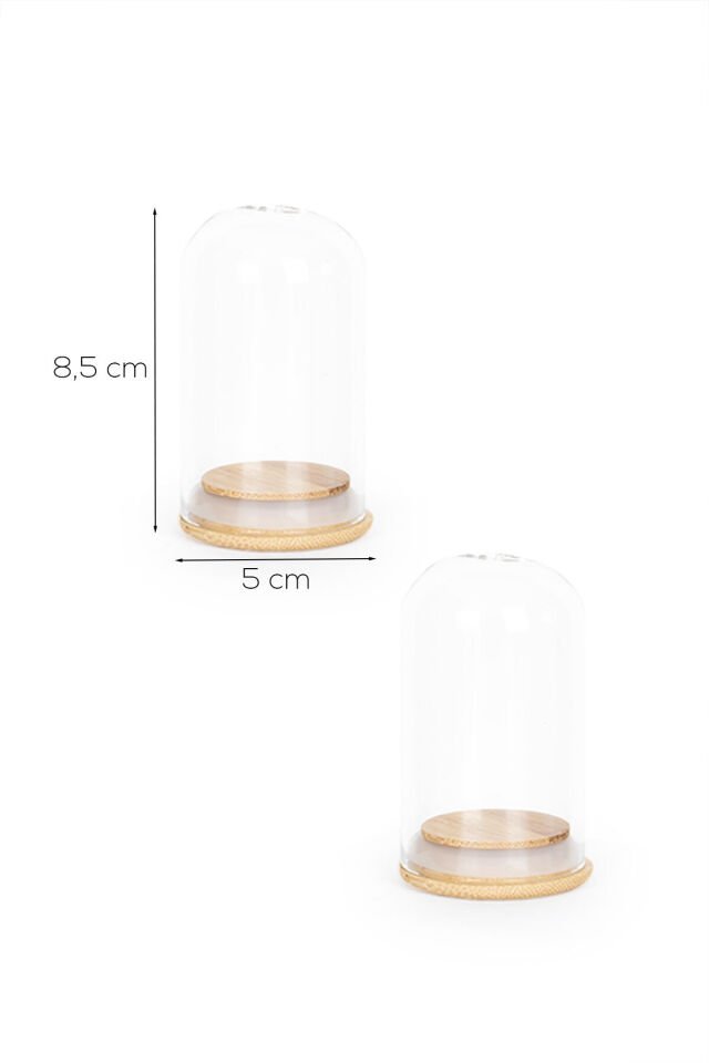 Porsima Hf009001 2li Cam Tuzluk Biberlik Karabiberlik Seti 5x8,5cm Şeffaf