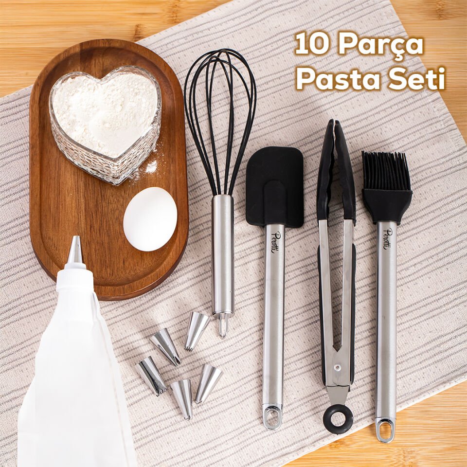 Perotti Cake Black 10 Parça Pasta Servis Seti