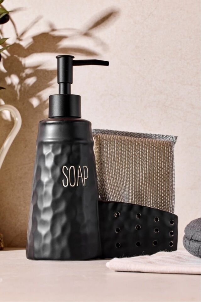 Perotti 16740 Spone Black Sünger Bölmeli Sıvı Sabunluk