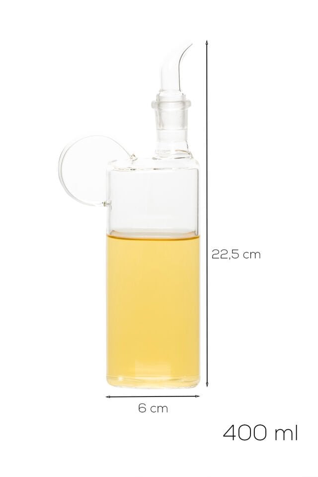 Porsima 408 Kare Borosilikat Cam Yağdanlık Yağlık Sirkelik 400ml