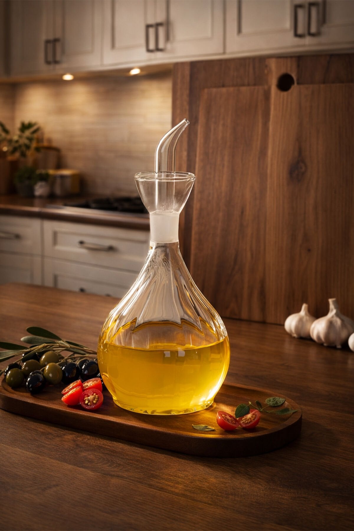 Porsima 410 Borosilikat Cam Yağdanlık Yağlık Sirkelik 1000ml