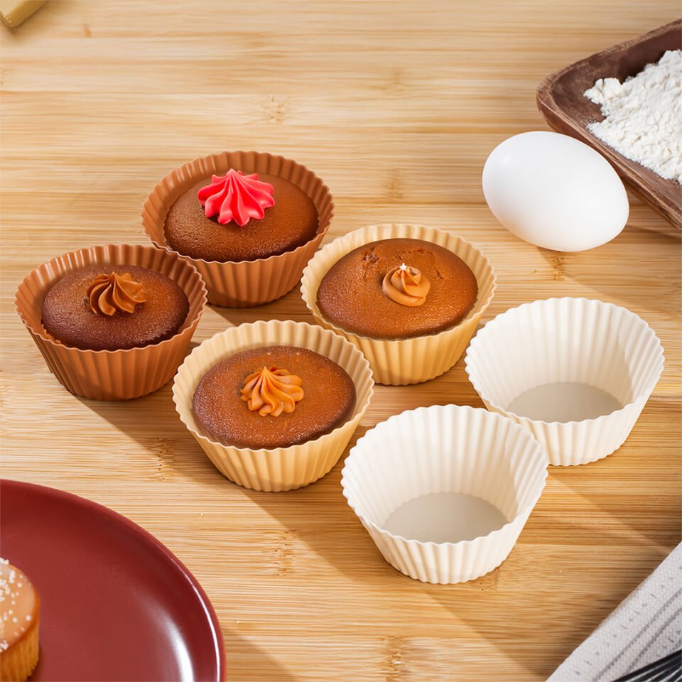 Perotti 16309 Silikon 6'lı Mini Kek Kalıbı Muffin Kek Kalıbı