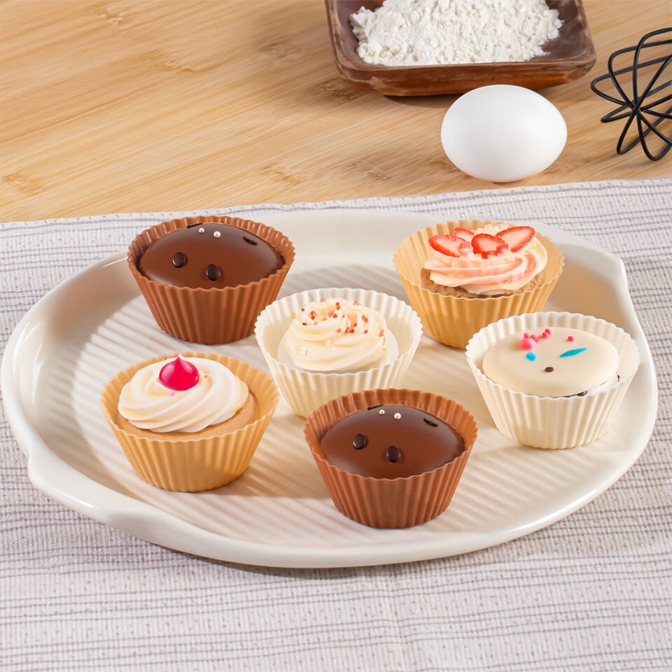 Perotti 16309 Silikon 6'lı Mini Kek Kalıbı Muffin Kek Kalıbı