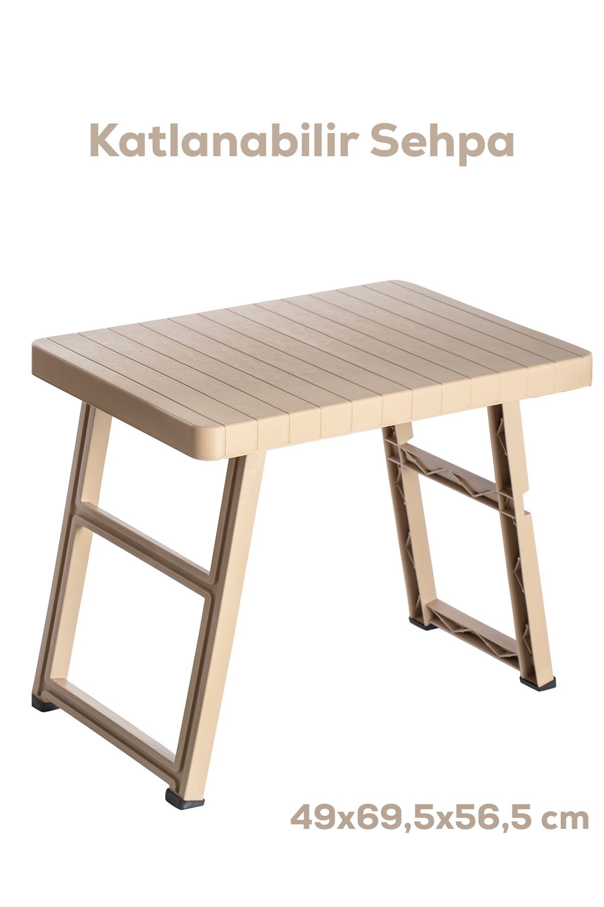 Porsima 0010 Portatif Katlanabilir Kamp Piknik Balkon Masası - Küçük Plastik Katlanır Sehpa
