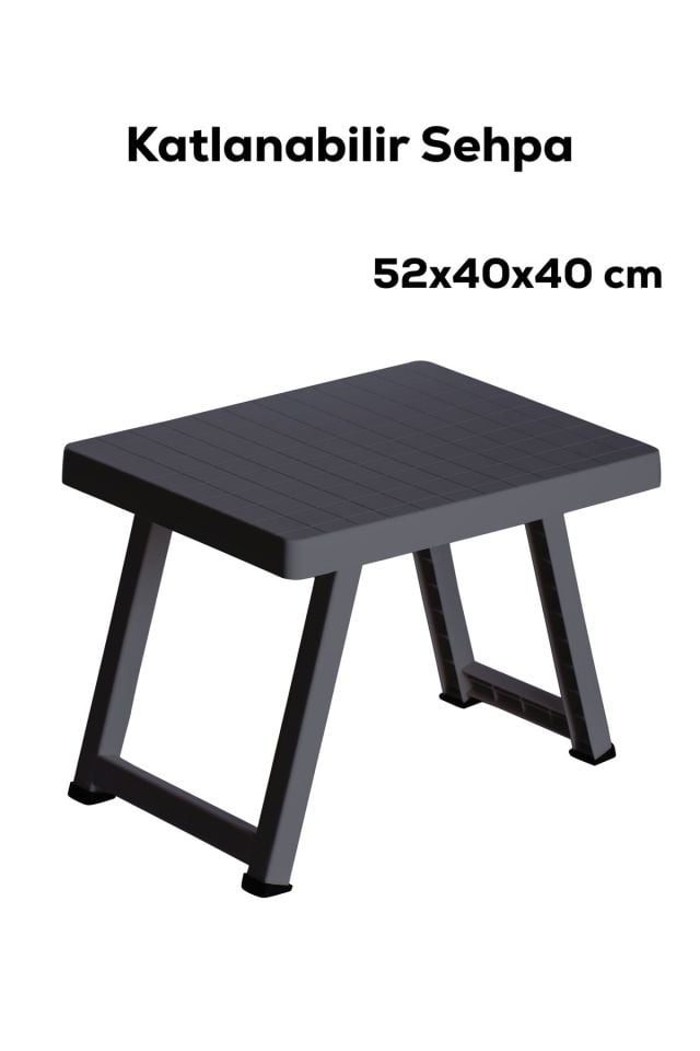 Porsima 0010 Portatif Katlanabilir Kamp Piknik Balkon Masası - Küçük Plastik Katlanır Sehpa