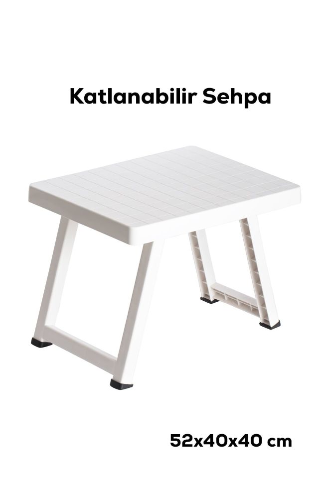 Porsima 0010 Portatif Katlanabilir Kamp Piknik Balkon Masası - Küçük Plastik Katlanır Sehpa