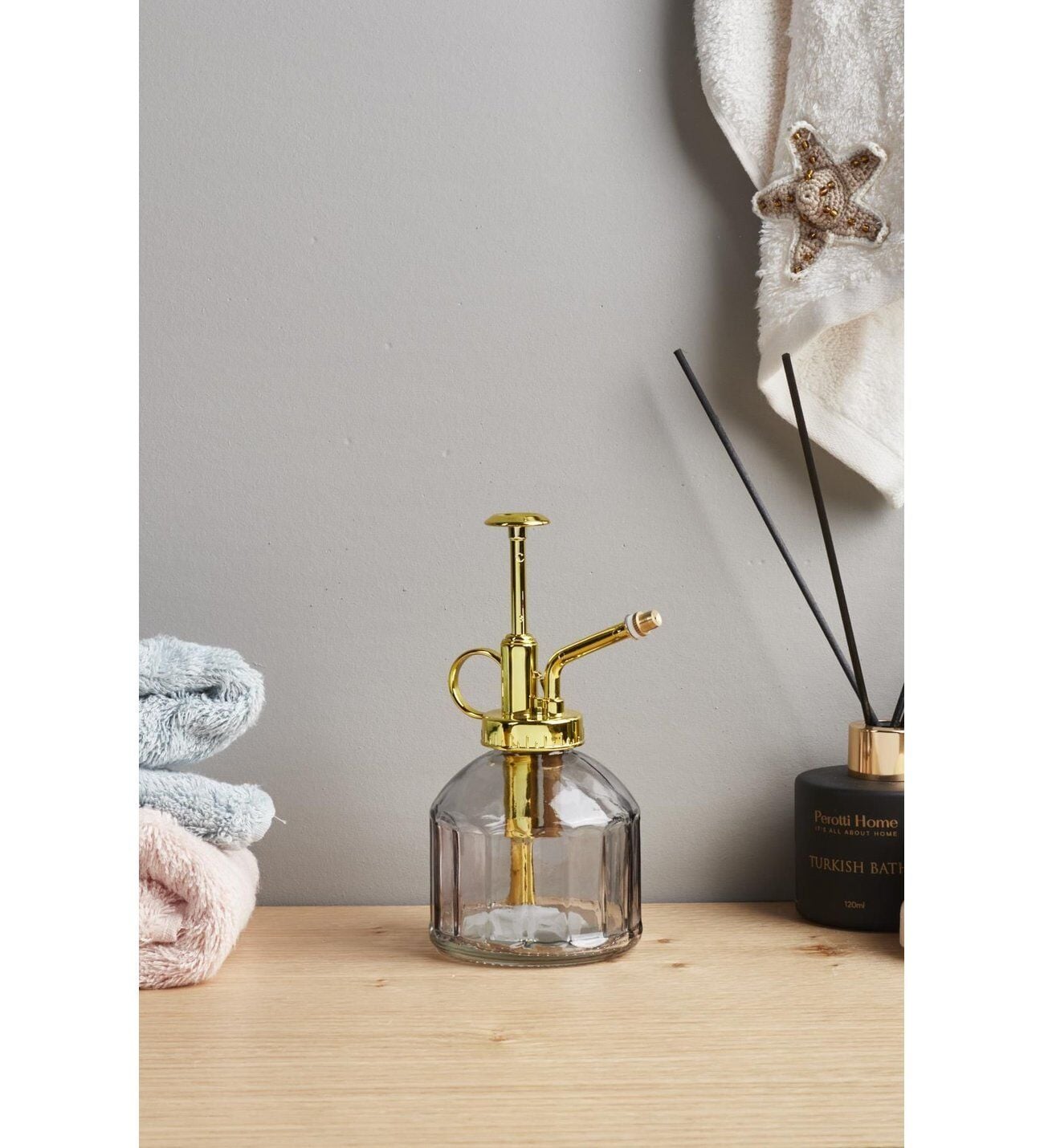 Perotti Vintage Cam Bitki Sulama Şişesi 250 ML Gri