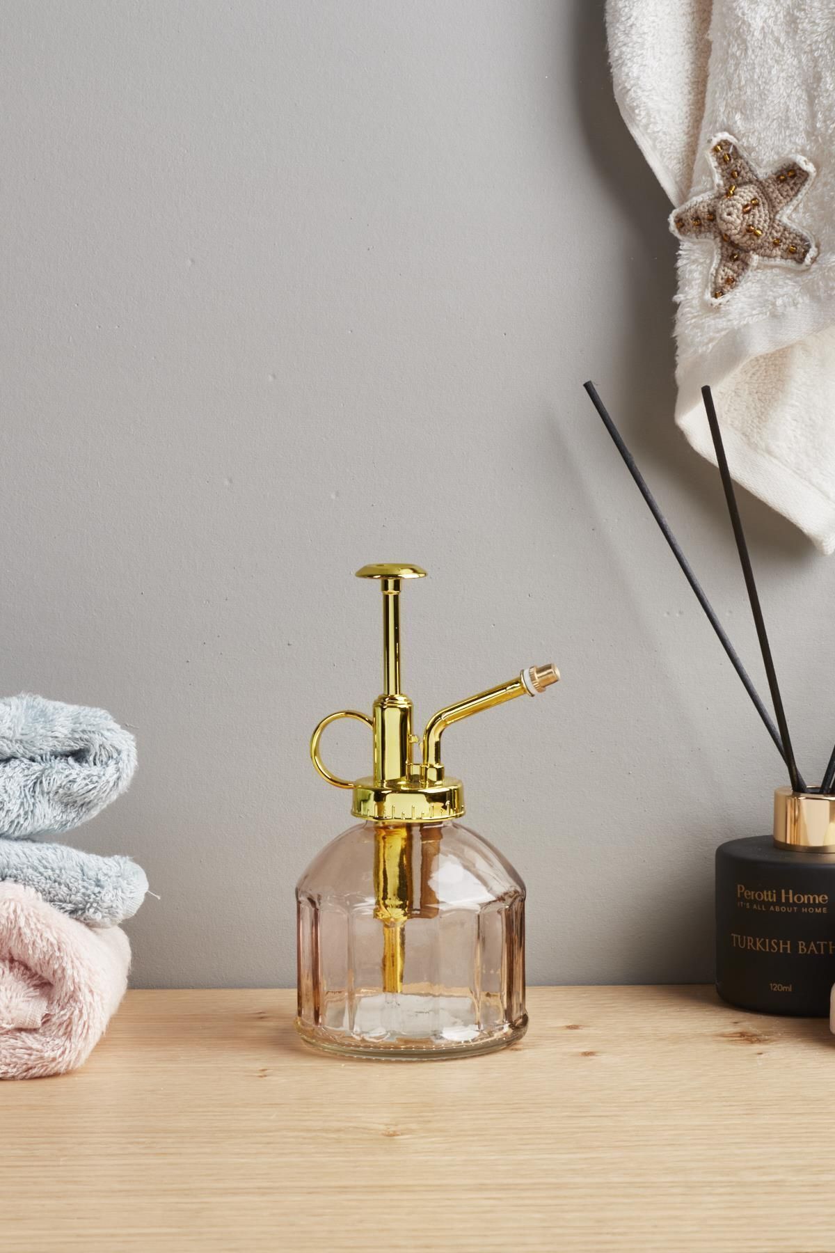 Perotti Vintage Cam Bitki Sulama Şişesi 250 ML Pembe