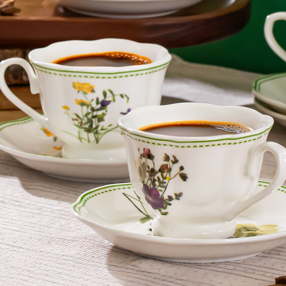 Perotti Secret Garden 6 Kişilik 12 Parça Porselen Fincan Takımı