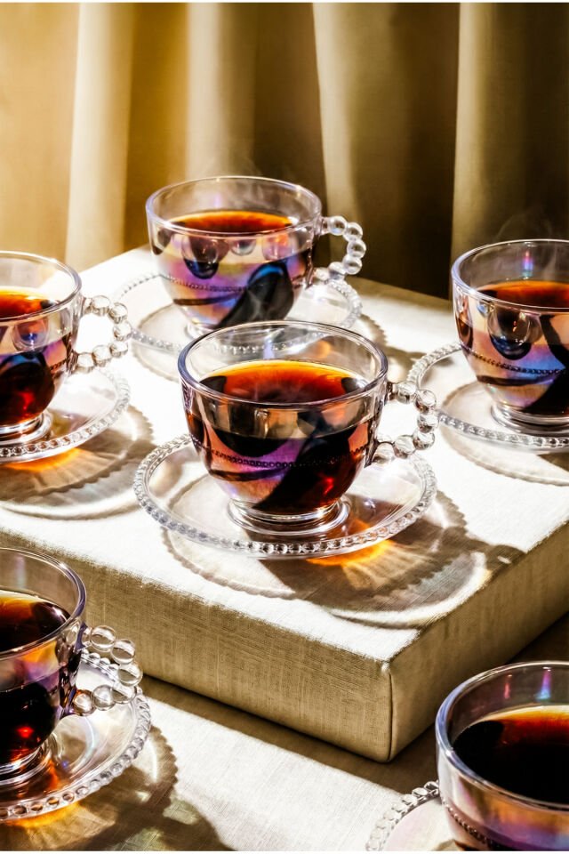 Perotti 12601 12 Parça 6 lı Çay Fincanı Cam Fincan Takımı Fincan Seti