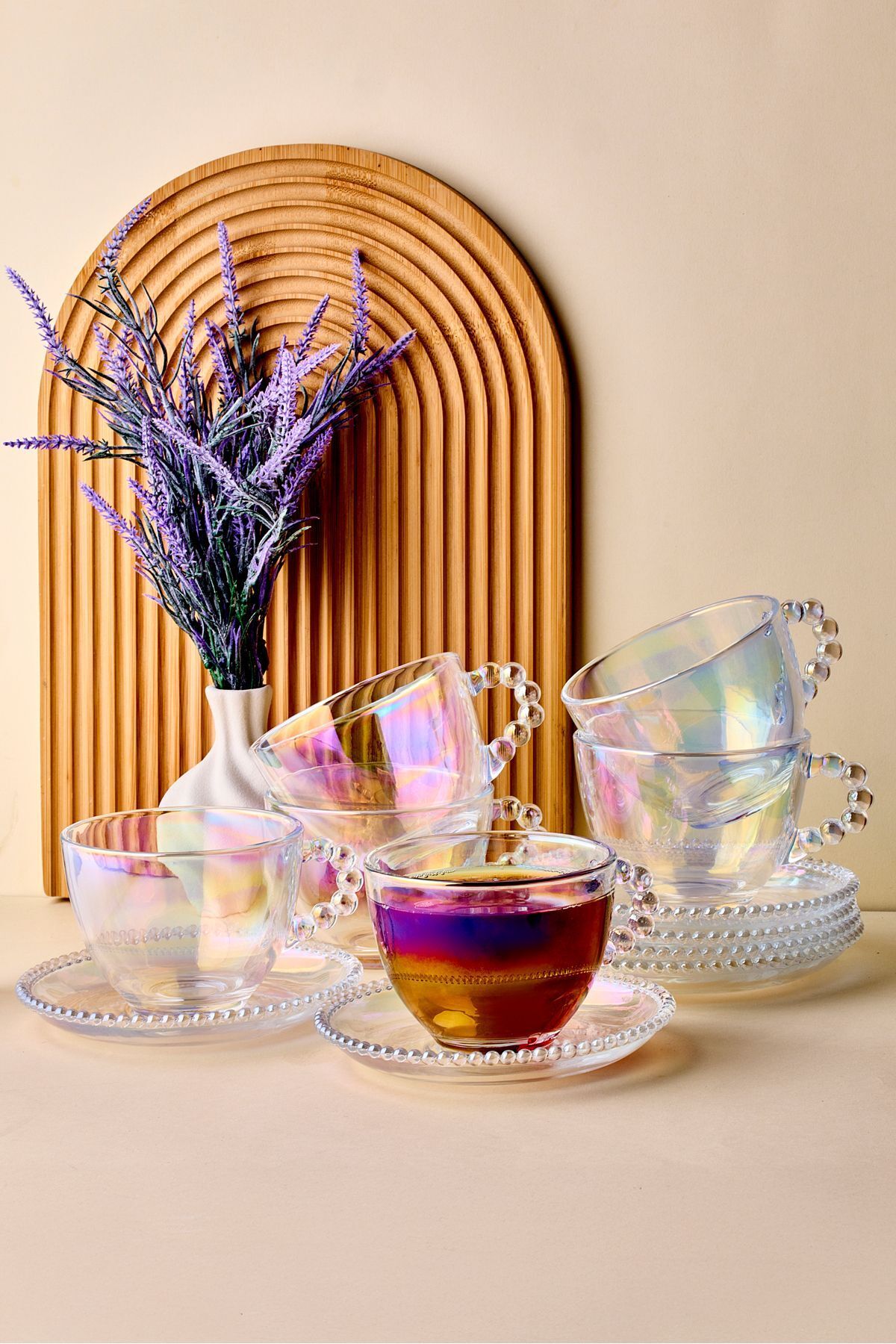 Perotti 12601 12 Parça 6 lı Çay Fincanı Cam Fincan Takımı Fincan Seti