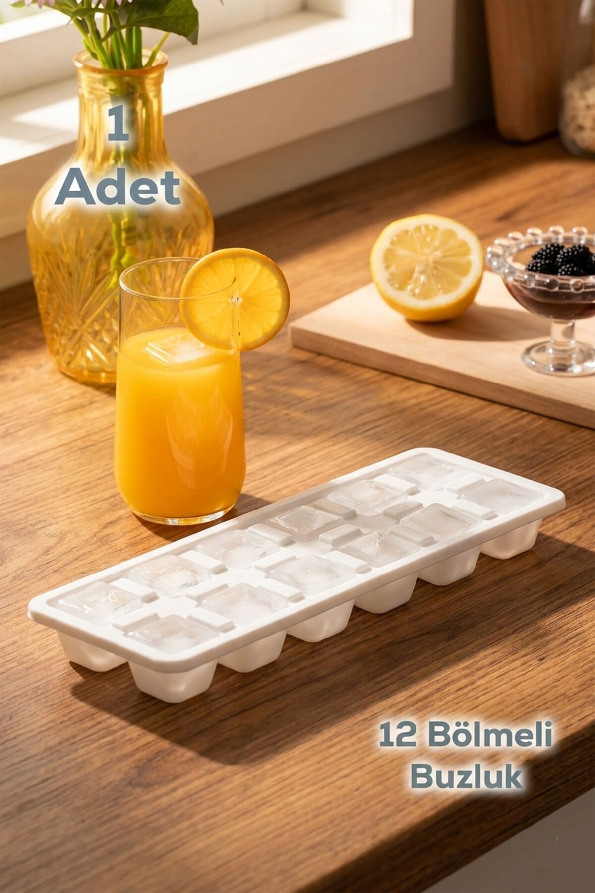 Porsima Org-159 Plastik 12 Hazneli Yapışmaz Buzluk Buz Kalıbı - Beyaz