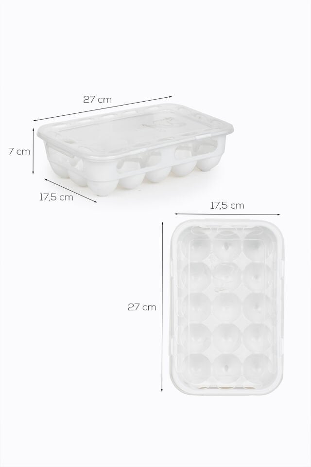 Porsima Org-31 Peggy 15 Bölmeli Kapaklı Yumurta Kutusu Yumurtalık Buzdolabı Organizeri Saklama Kabı