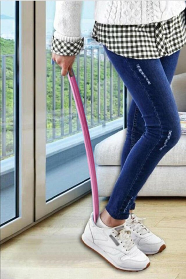 Porsima Org-200 Askılı Ayakkabı Çekeceği Uzun Plastik Kerata Ayakkabı Giyme Aparatı 60 cm