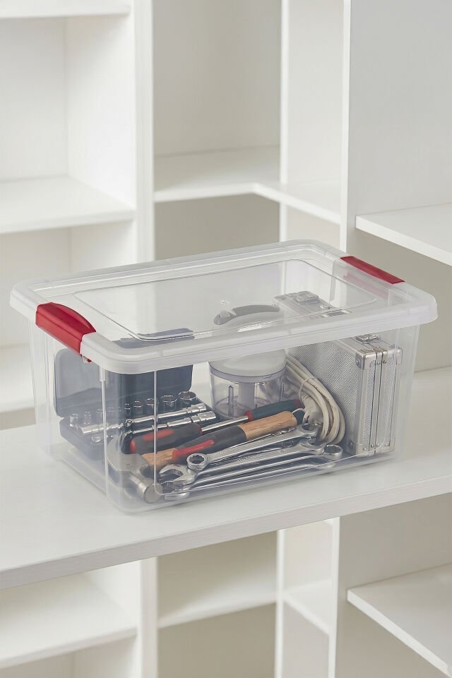 Porsima Org-472-2 Çok Amaçlı Saklama Kabı Kapaklı Organizer Kutu Makyaj Banyo Mutfak Düzenleyici - 9lt