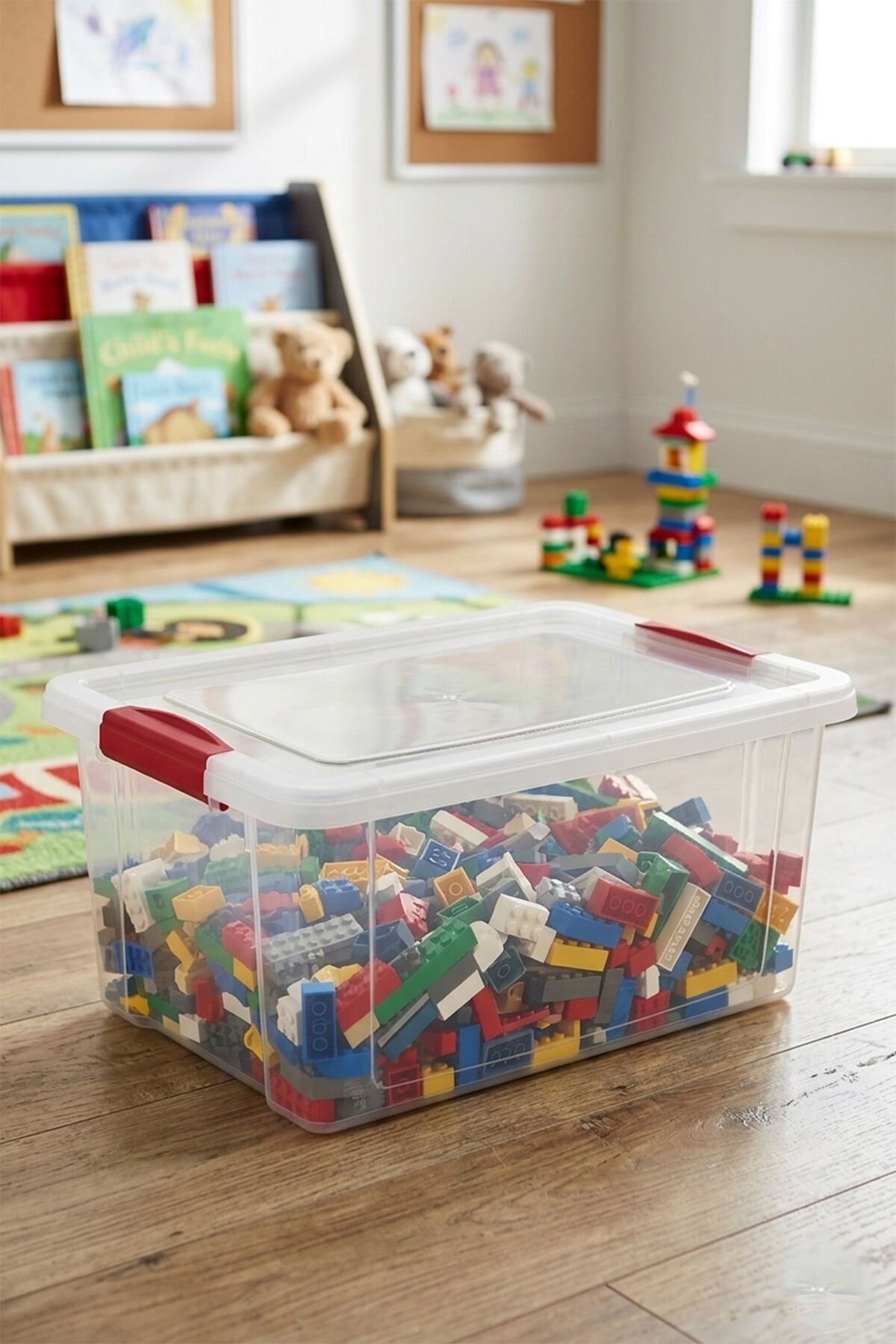 Porsima Org-472-2 Çok Amaçlı Saklama Kabı Kapaklı Organizer Kutu Makyaj Banyo Mutfak Düzenleyici - 9lt