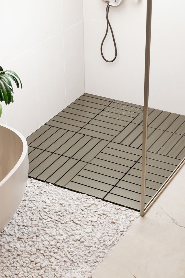 Porsima 1177 Bahçe Balkon Teras Banyo Paspası 2li Dış Mekan Karosu Latte