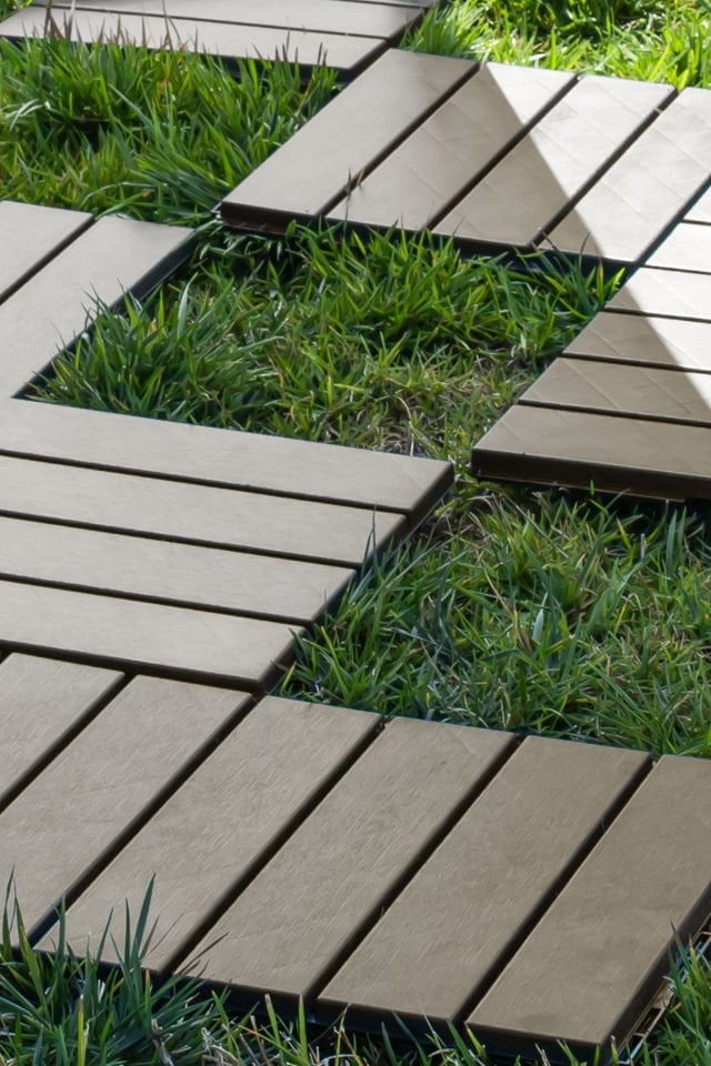 Porsima 1177 Bahçe Balkon Teras Banyo Paspası 18li Dış Mekan Karosu Latte