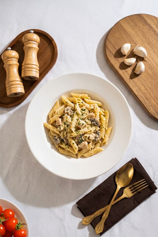 Porsima 0220 Delta Büyük Boy Seramik Makarna Tabağı Beyaz 26.5cm