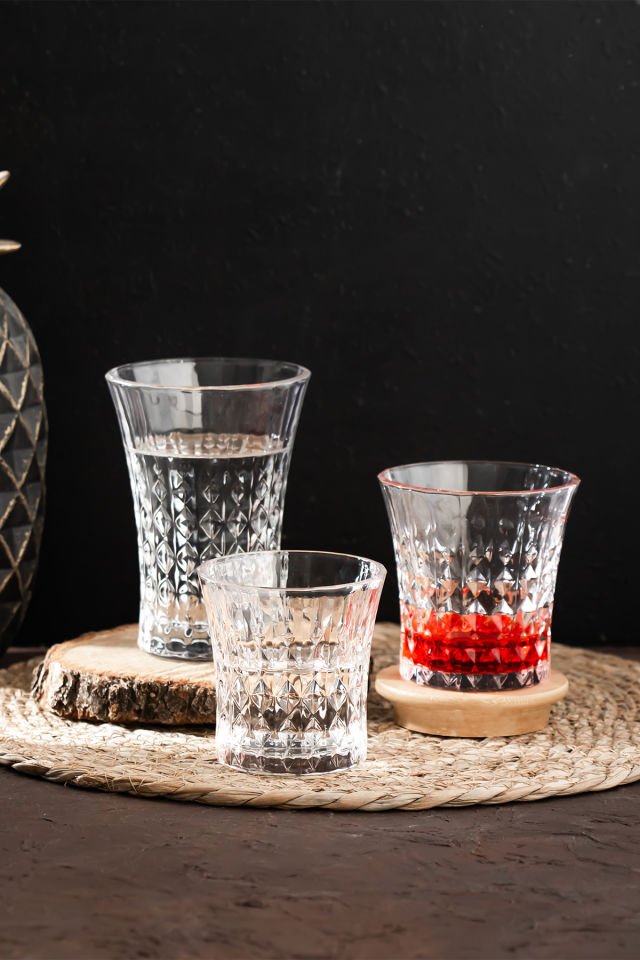 Porsima 234 12'li Cam Bardak Seti - Su, Kahve, Meşrubat Bardağı - Su, Bardak Takımı 200ml - 260ml - 365ml